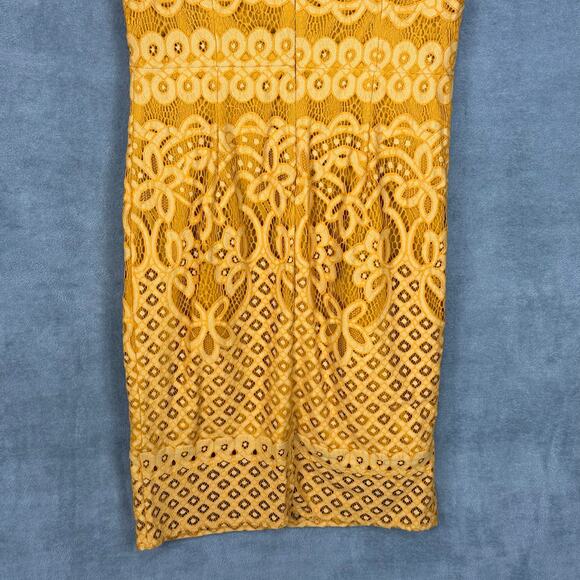 Baltic Born Yellow Lace Midi Dress - Picture 5 of 13